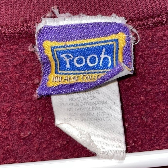 Winnie the Pooh 90's Vintage Crewneck Pullover Spell out Big Logo on Front - Picture 4 of 10